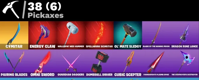 F1329 28 Skins - Spider-Man, Doctor Strange, The Foundation, Prowler, Snap, Ronin - 38 Pickaxes (G)